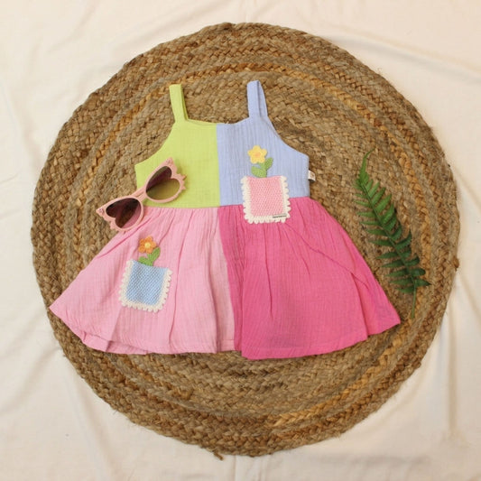 New born pastel shades frock