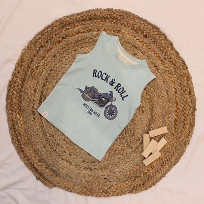 New Born Sleeveless Tee-Mint Green