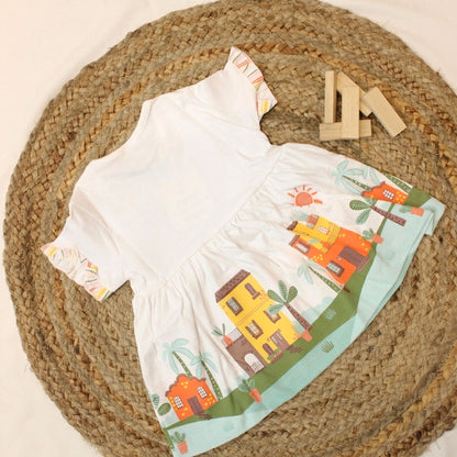New Born Frocks-White